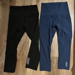Lorna Jane Black and Blue Leggings